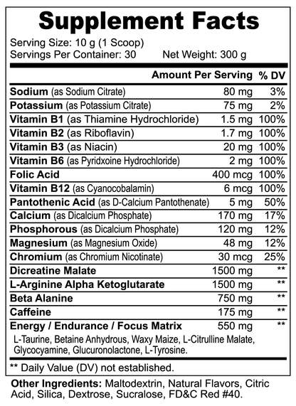 Miami Burst (Fruit Punch Pre-Workout)