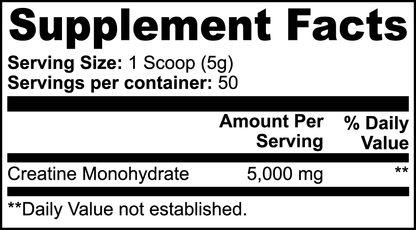 Creatine Monohydrate (100% Pure)